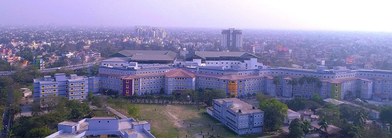 Aerial view of the KPC Medical College and Hospital campus in Jadavpur