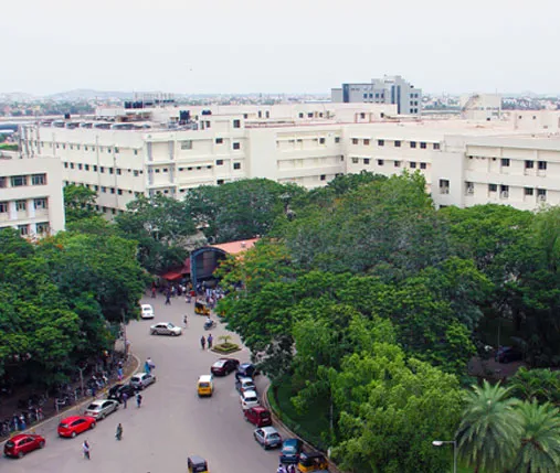 Aerial view of the Sri Ramachandra medical campus in Chennai